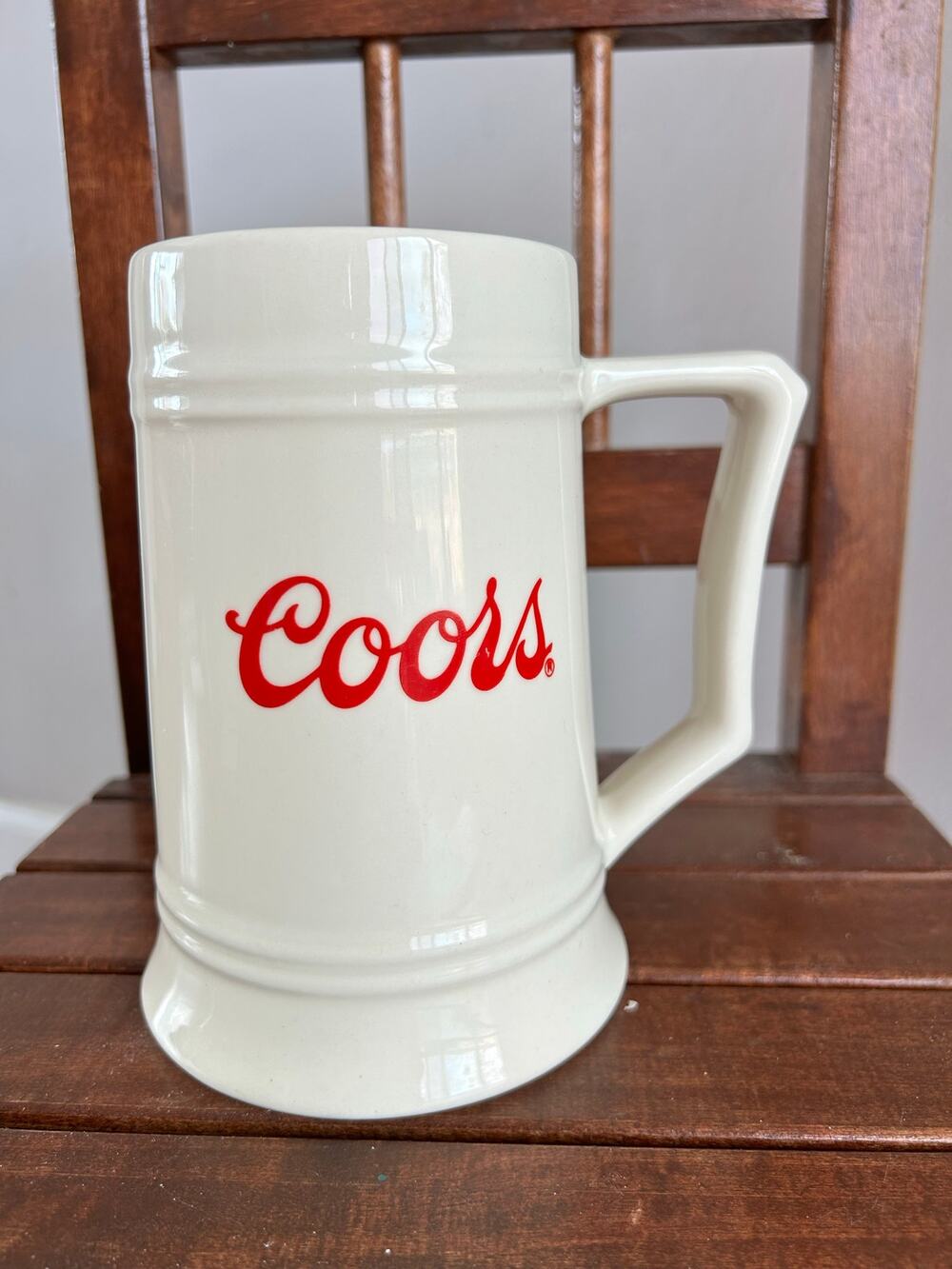 Vintage Ceramic Coors Beer Stein Santa Cruz 1984 Sun Handball Tournament